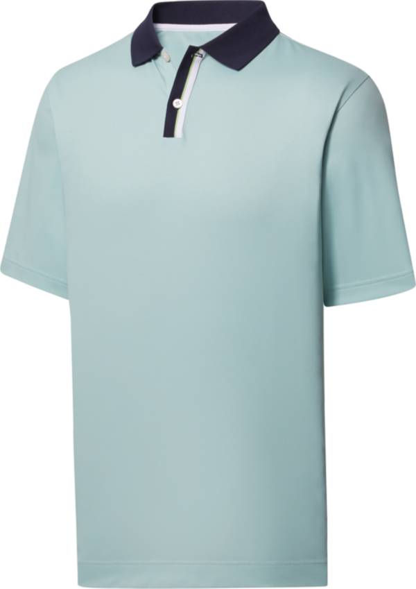 FootJoy Men's Solid Stretch Pique With Stripe Placket Knit Golf Polo product image