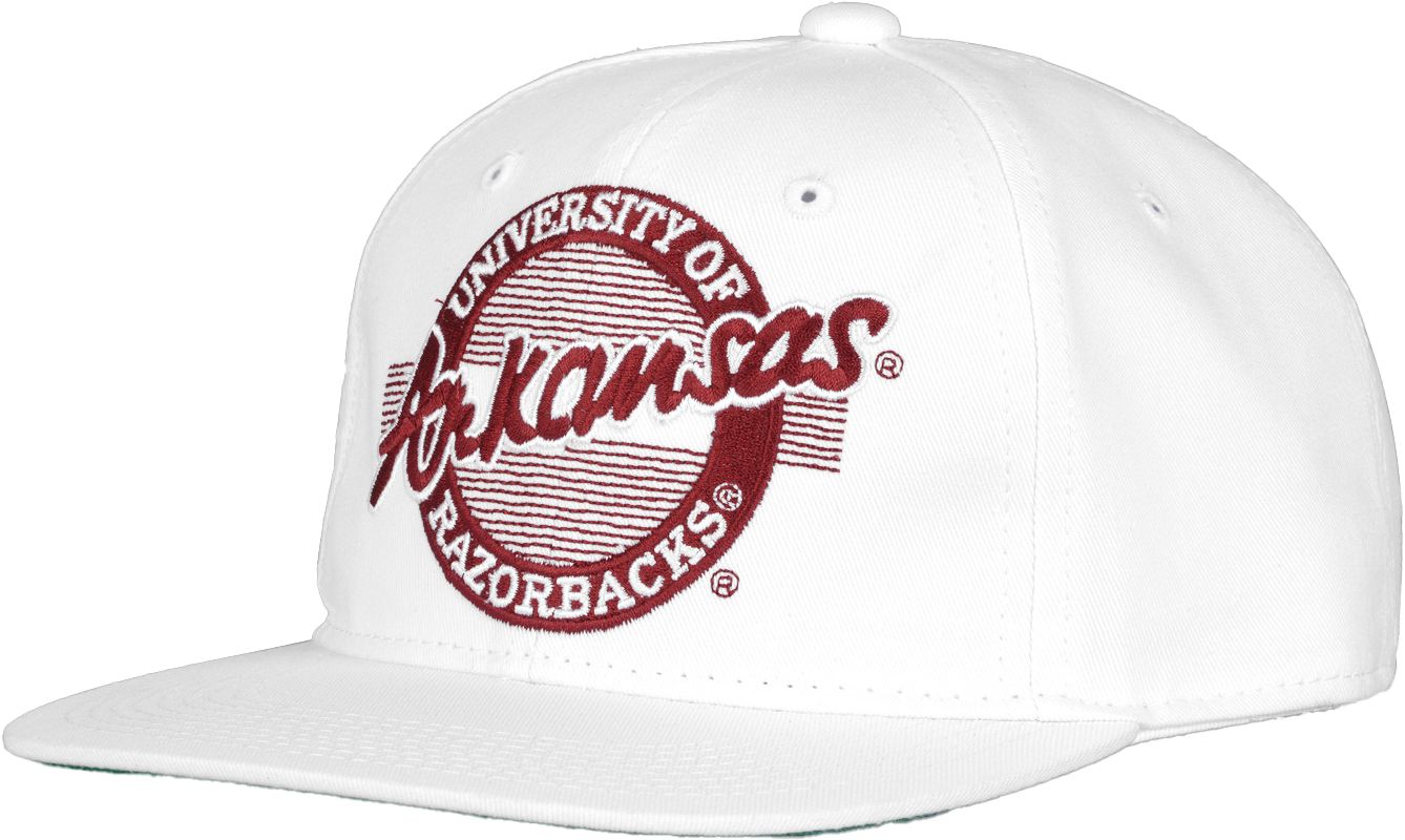 The Game Men's Arkansas Razorbacks White Circle Adjustable Hat product image