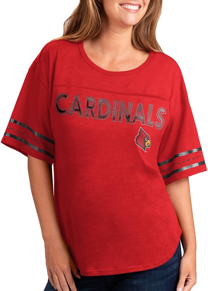 G-III for Her Women's Louisville Cardinals Cardinal Red Extra Point T-Shirt, Large | Holiday Gift