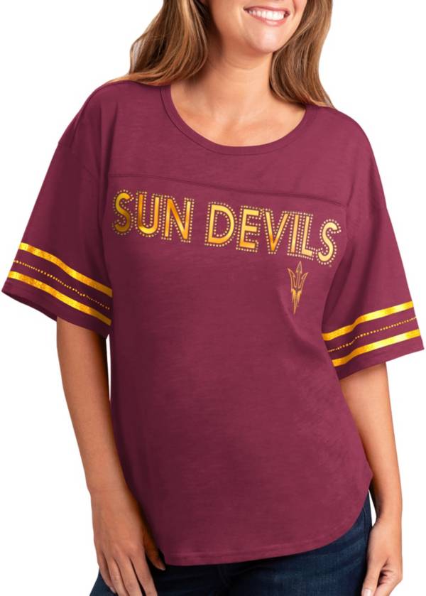 G-III For Her Women's Arizona State Sun Devils Maroon Extra Point T-Shirt product image