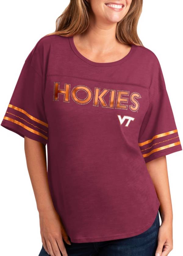 G-III For Her Women's Virginia Tech Hokies Maroon Extra Point T-Shirt product image