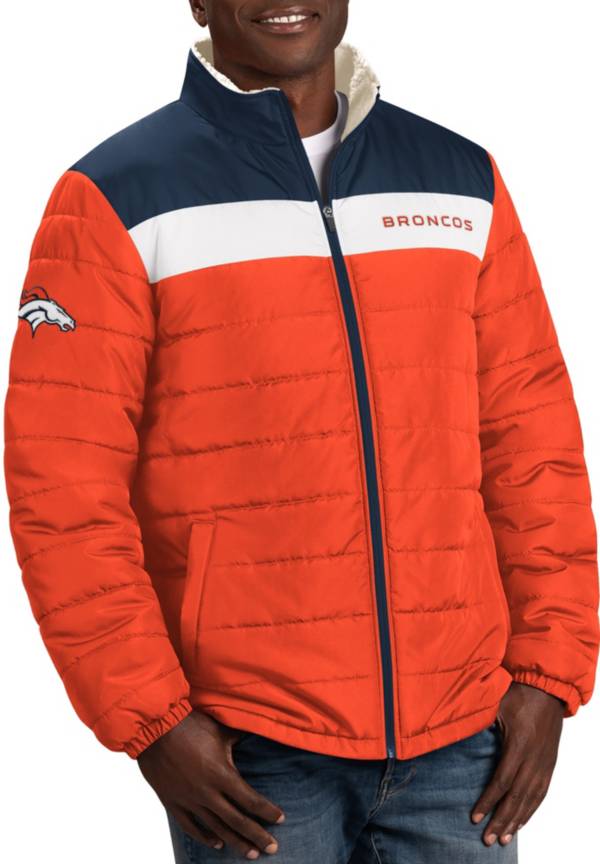 G-III Men's Denver Broncos Perfect Game Orange/Navy Full-Zip Jacket product image