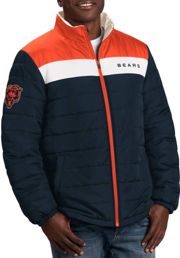 G-III Men's Chicago Bears Perfect Game Navy/Orange Full-Zip Jacket product image