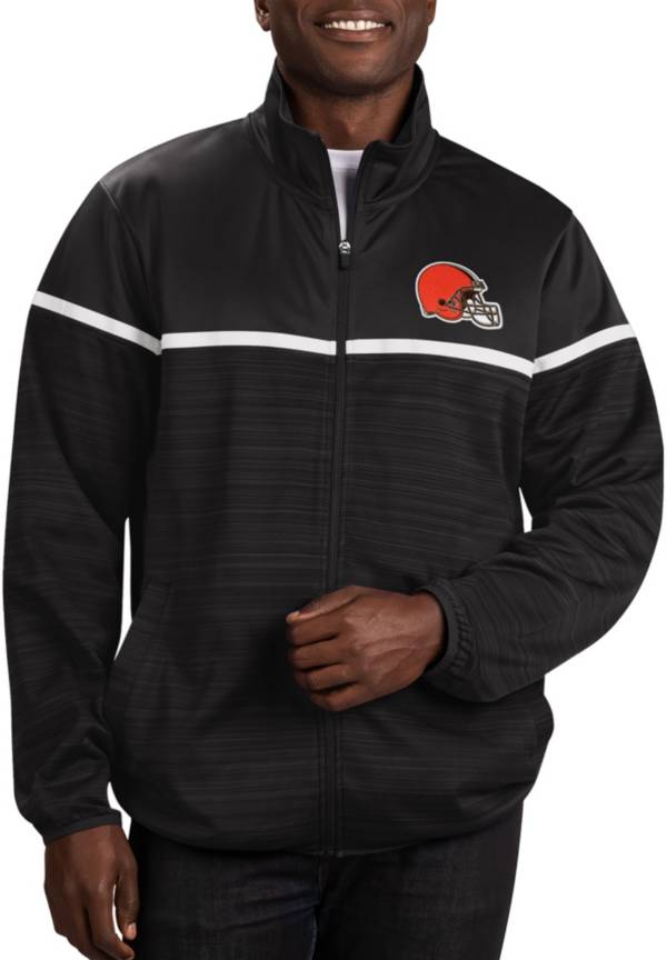 G-III Men's Cleveland Browns Huddle Full-Zip Brown Track Jacket product image