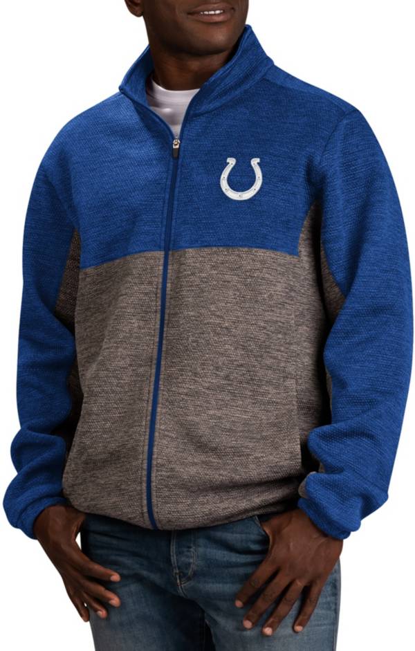 G-III Men's Indianapolis Colts Outfielder Grey/Royal Full-Zip Jacket product image