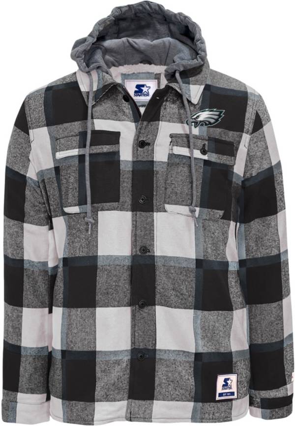 G-III Men's Philadelphia Eagles Joe Flannel Black Jacket