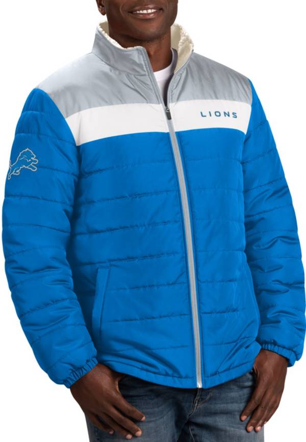 G-III Men's Detroit Lions Perfect Game Blue/Grey Full-Zip Jacket product image