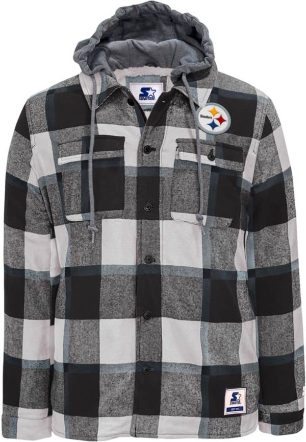 G-III Men's Pittsburgh Steelers Joe Flannel Black Jacket product image