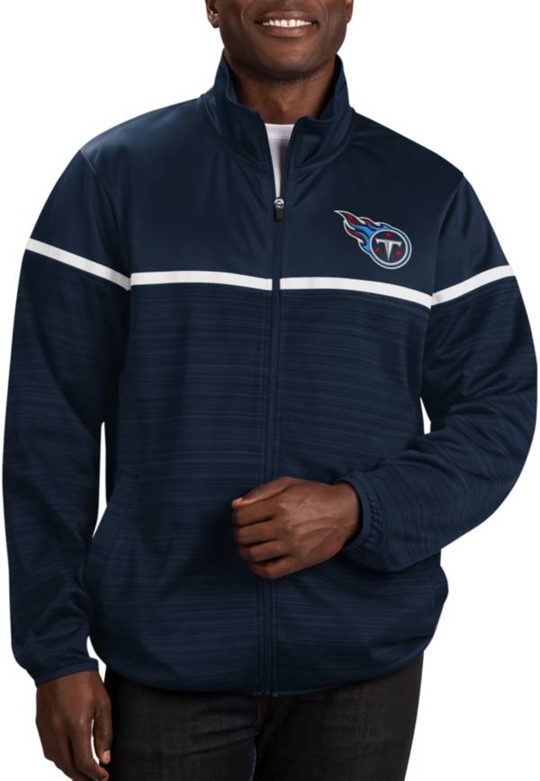 G-III Men's Tennessee Titans Huddle Full-Zip Navy Track Jacket product image