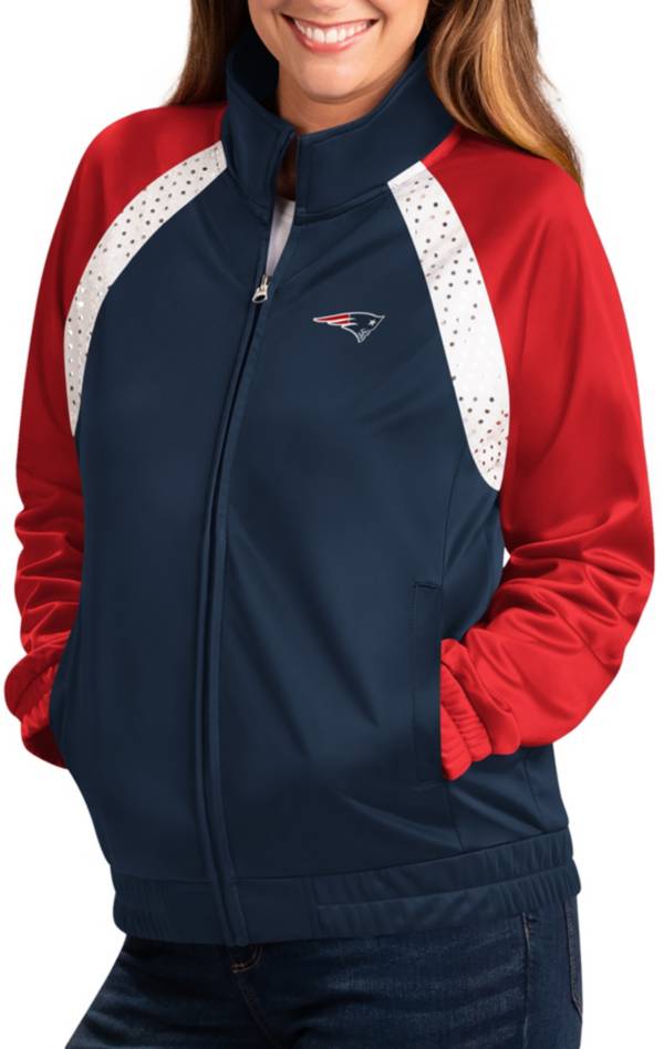 G-III Women's New England Patriots Confetti Navy/Red Track Jacket product image