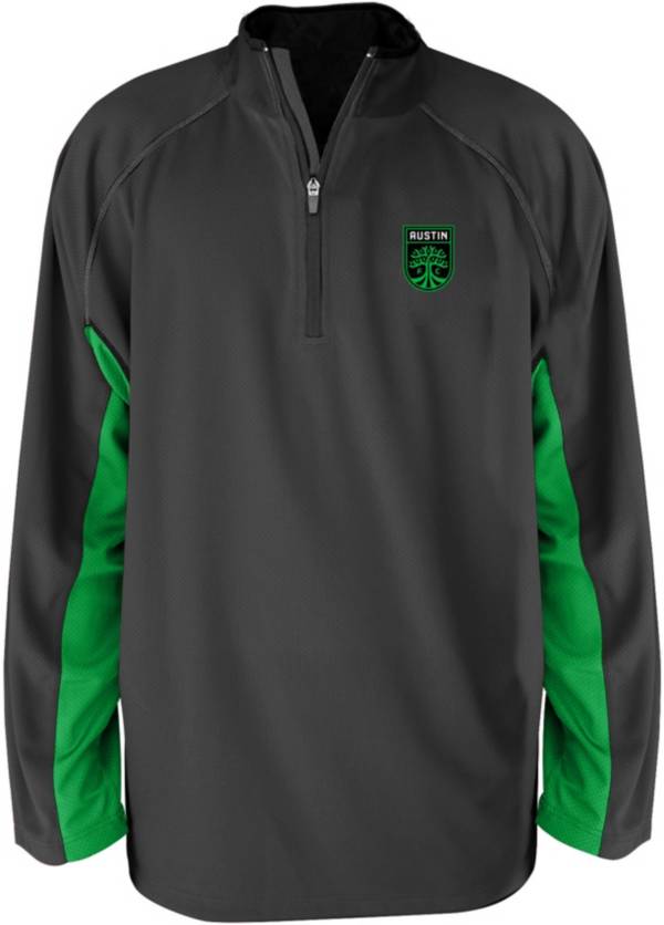 MLS Big & Tall Charlotte FC Zip Black Quarter-Zip Pullover Shirt product image