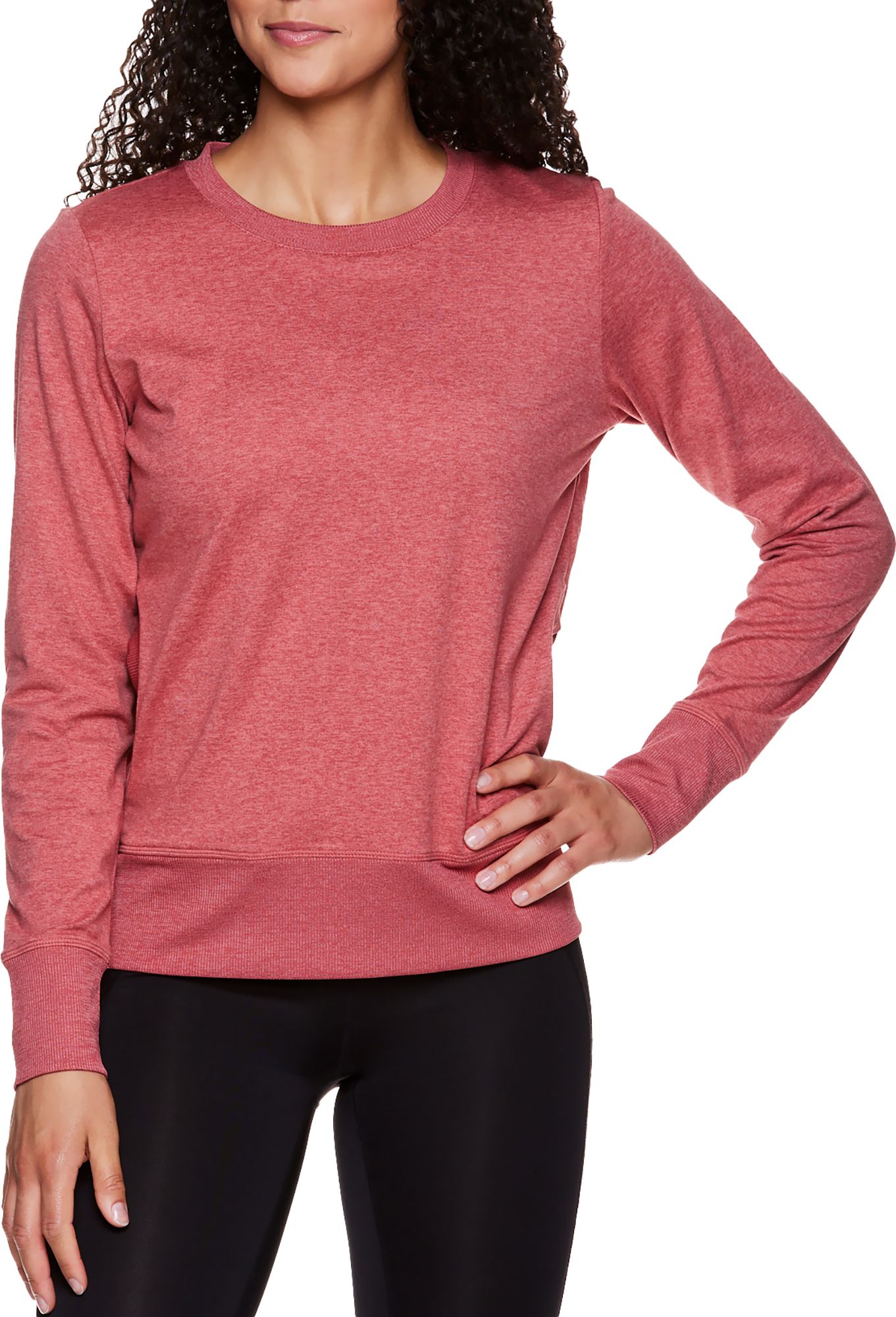 Gaiam Women's Long Sleeve Momentum Marled Rib Crew Sweatshirt product image