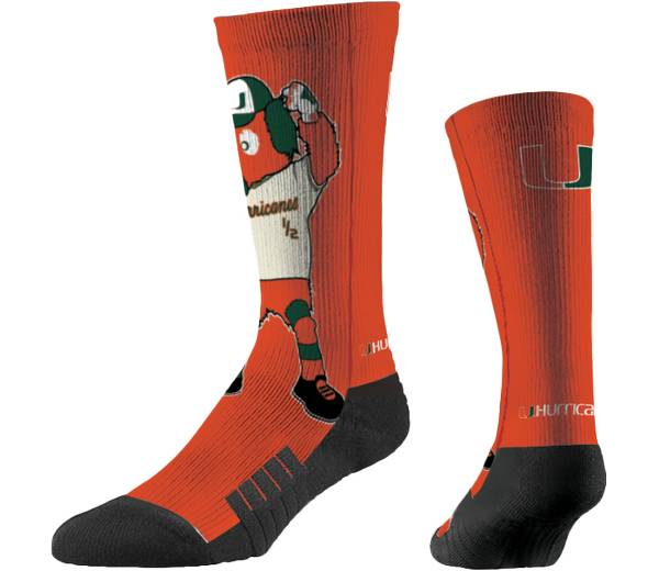 Strideline Miami Hurricanes Mascot Crew Socks product image