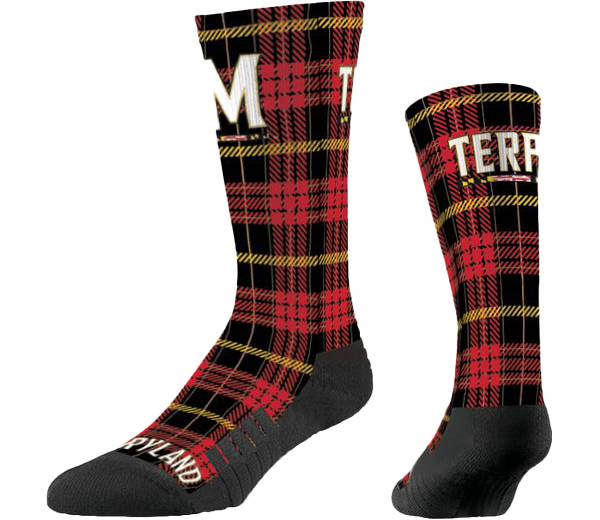 Strideline Maryland Terrapins Plaid Crew Socks product image
