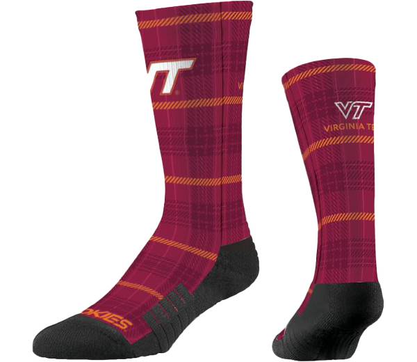 Strideline Virginia Tech Hokies Plaid Crew Socks product image