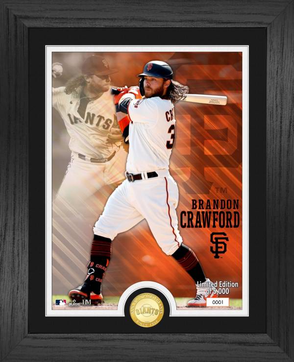 San Francisco Giants' Brandon Crawford's socks are shown against