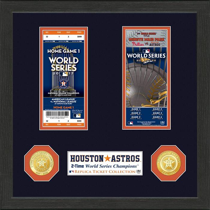 Houston Astros Rawlings 2022 MLB World Series Champions Logo Baseball with  Case