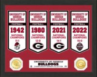 Highland Mint Georgia Bulldogs College Football Playoff 2021 National  Champions 12'' x 20'' Framed Banner Photo