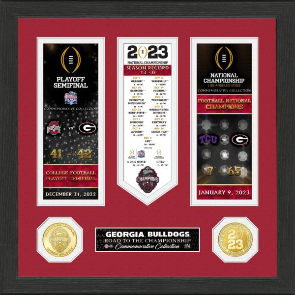 Highland Mint 2022 College Football National Champions Georgia Bulldogs Ticket & Bronze Coin Photo Mint product image