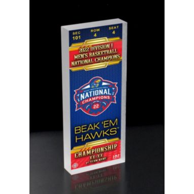 sorry, Highland Mint Kansas Jayhawks 2022 Men's Basketball National Champions Ticket Block is currently out of stock