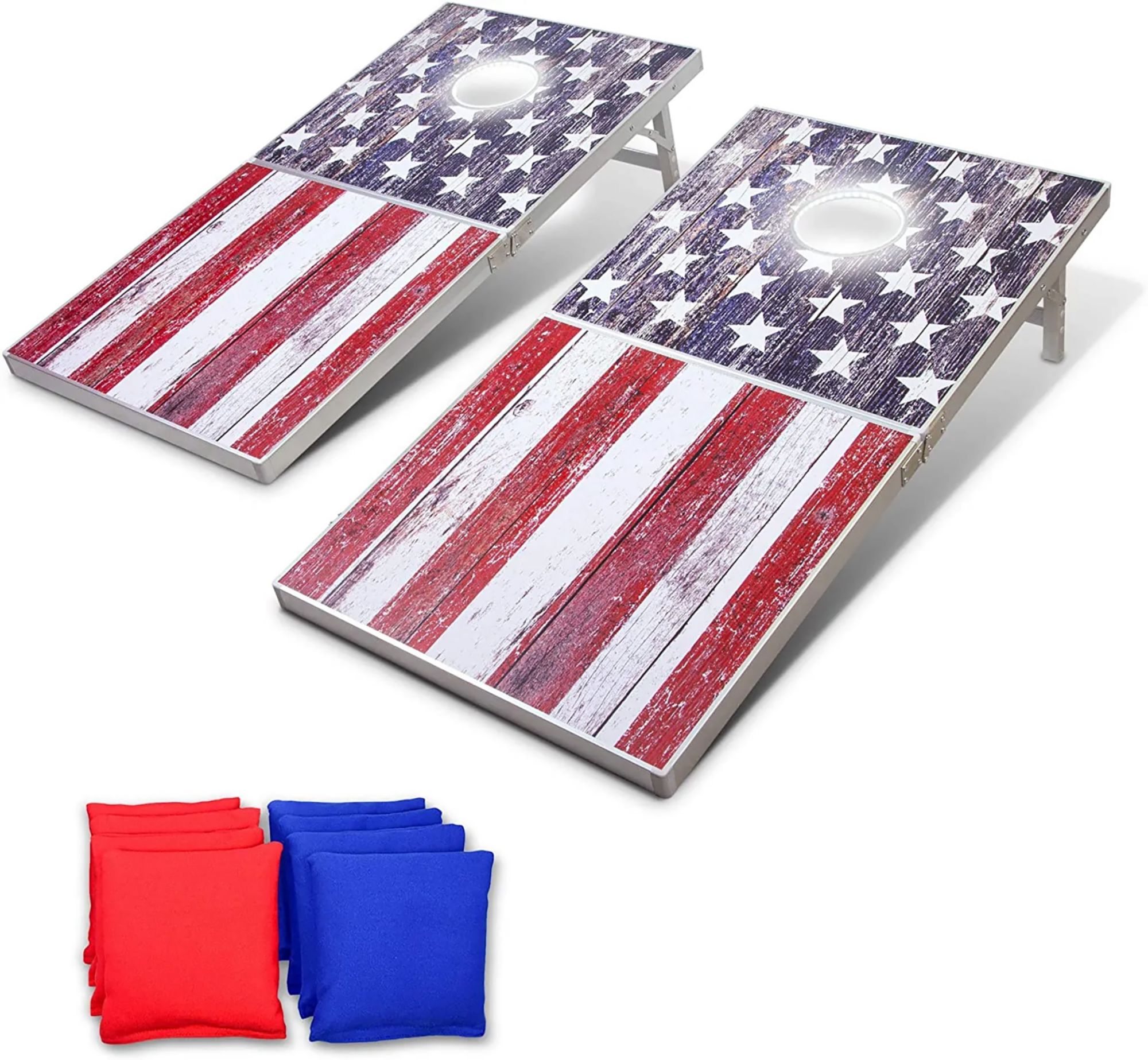 GoSports 4' x 2' LED Folding Cornhole Set product image