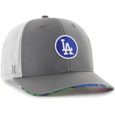 sorry, Hurley x '47 Men's Los Angeles Dodgers Dark Gray Paradise MVP Adjustable Hat is currently out of stock