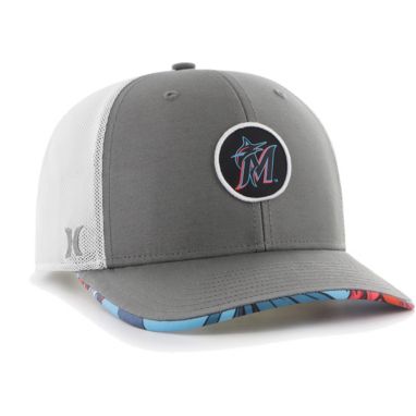 sorry, Hurley x '47 Men's Miami Marlins Dark Gray Paradise MVP Adjustable Hat is currently out of stock