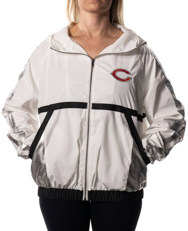 The Wild Collective Women's Chicago Bears White Full-Zip Jacket product image