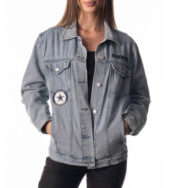 The Wild Collective Women's Dallas Cowboys Denim Jacket product image