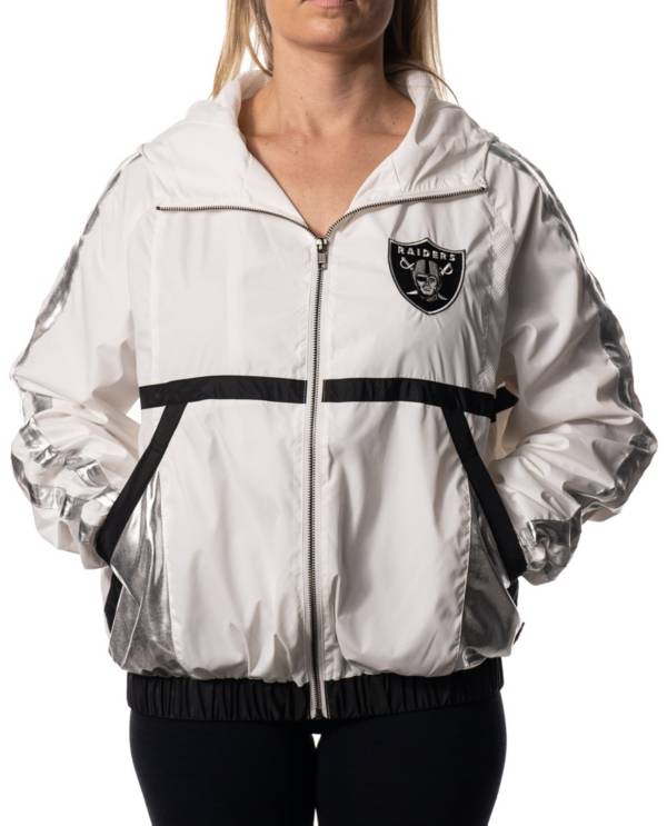 The Wild Collective Women's Las Vegas Raiders White Full-Zip Jacket product image