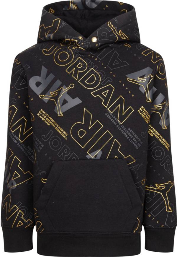 Jordan Boys' Air Black & Gold Pullover Hoodie product image