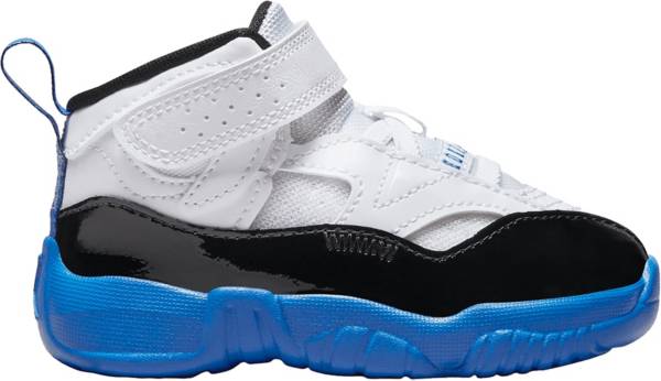 Toddler blue and white hot sale jordans