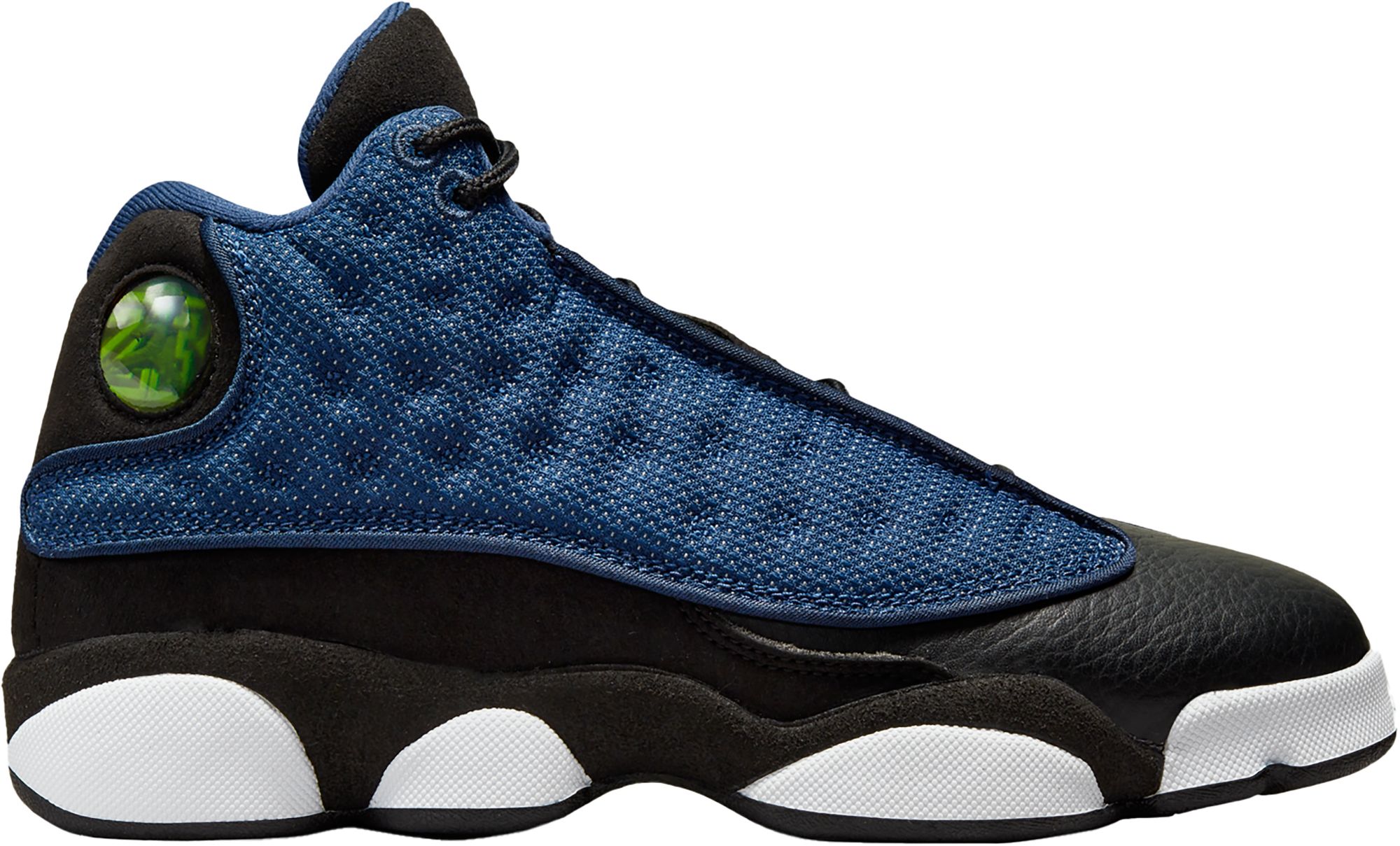 blue white and black jordans 13