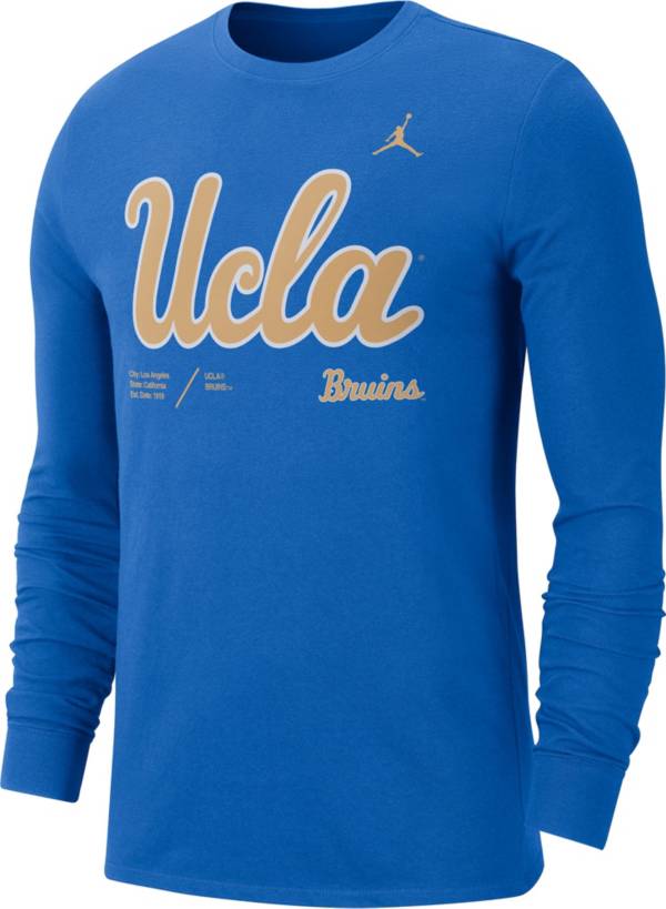 Jordan Men's UCLA Bruins True Blue Dri-FIT Cotton Long Sleeve T-Shirt product image