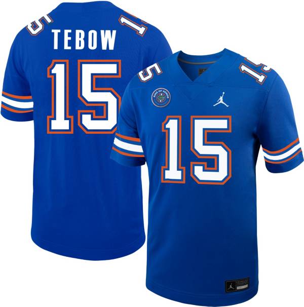 Jordan Men's Florida Gators Tim Tebow #15 Blue ‘Ring Of Honor' Replica  Football Jersey