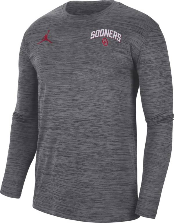 Jordan Men's Oklahoma Sooners Black Dri-FIT Velocity Football Sideline Long Sleeve T-Shirt product image