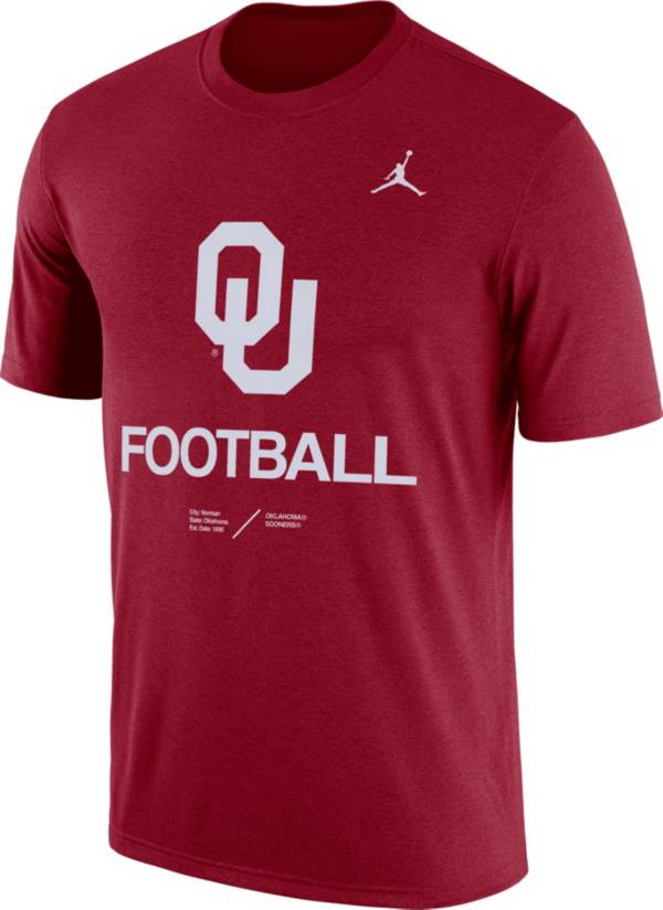 Jordan Men's Oklahoma Sooners Crimson Dri-FIT Football Legend T-Shirt product image