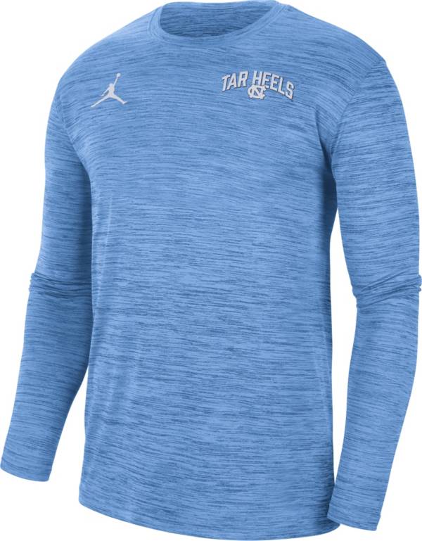 Jordan Men's North Carolina Tar Heels Carolina Blue Dri-FIT Velocity Football Sideline Long Sleeve T-Shirt product image