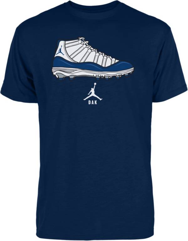 Jordan x Dak Men's Dallas Cowboys Navy Cleat T-Shirt product image