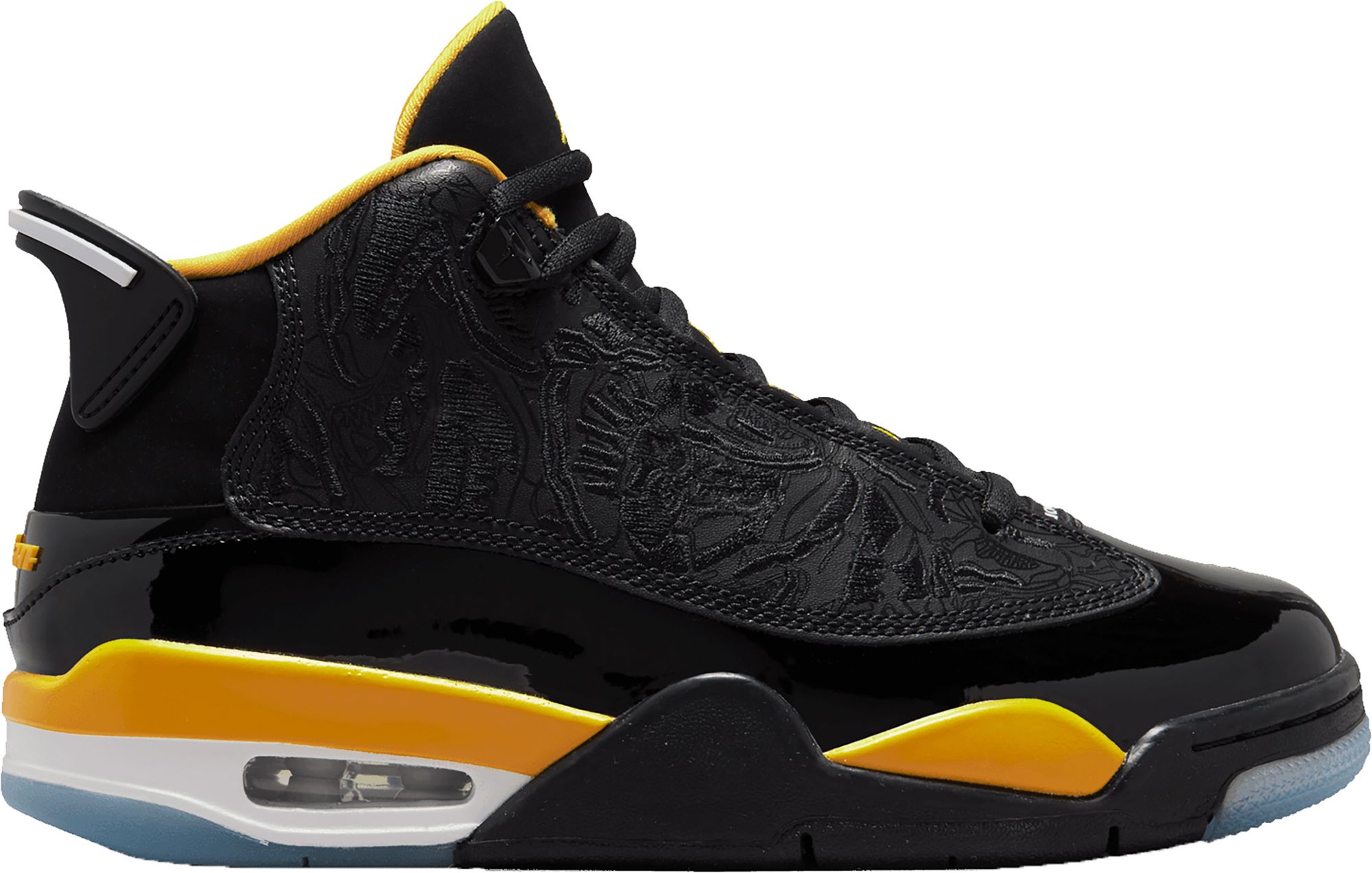 black and yellow jordans kids