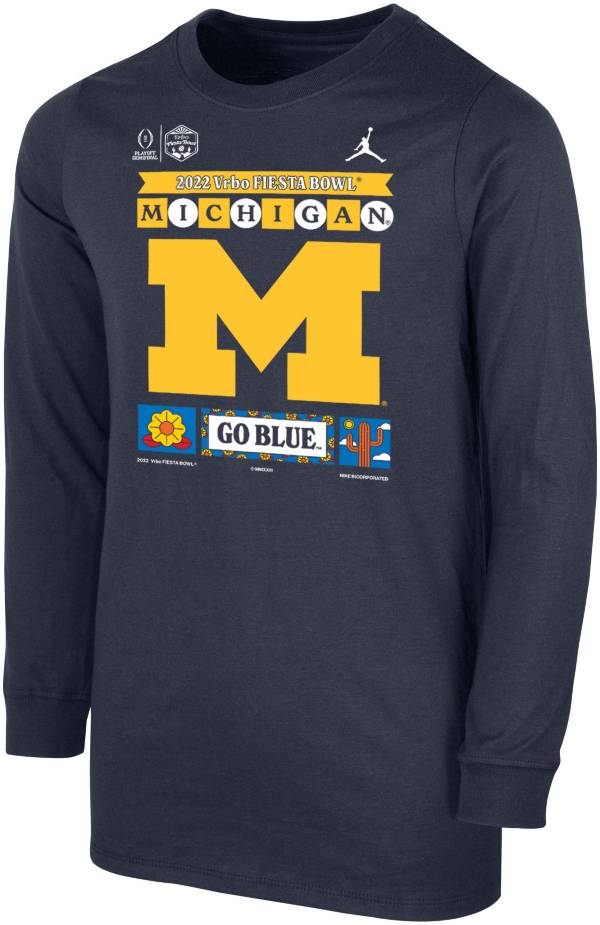 Jordan Youth 2022-23 College Football Playoff Fiesta Bowl Bound Michigan Wolverines Long Sleeve T-Shirt product image