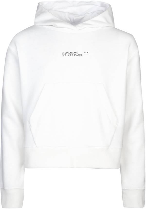 Jordan Girls' Paris Saint-Germain Third White Crop Pullover Hoodie | Dick's  Sporting Goods