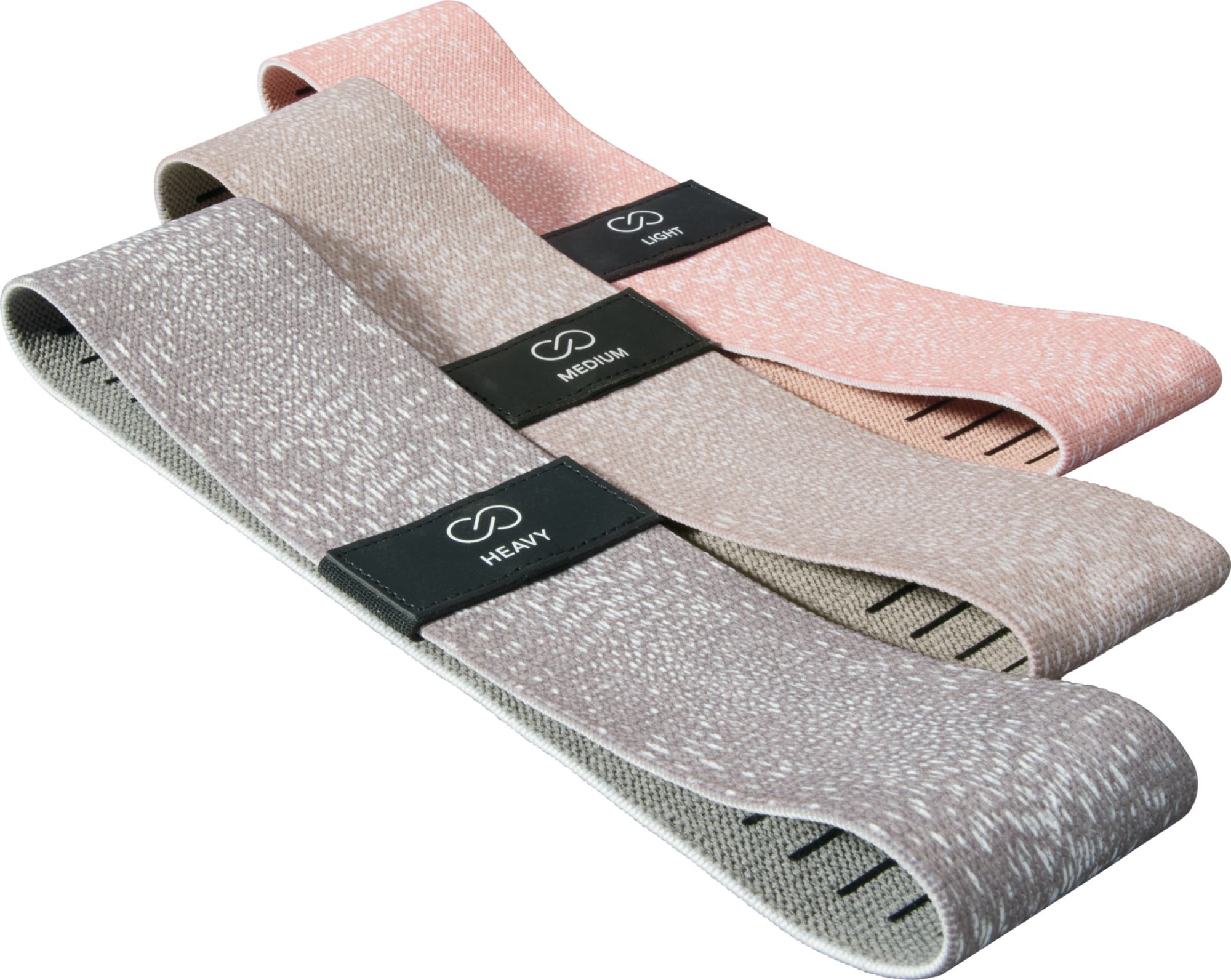 Three fabric workout bands