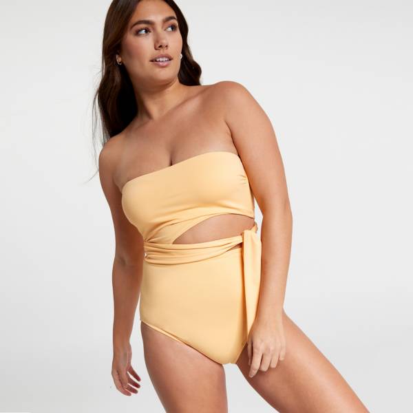 And Co Gold Side Tie One Piece Swimsuit