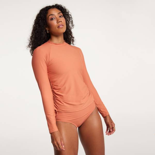 Womens long store sleeve swim top