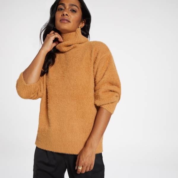 Women's funnel neck sweater sale