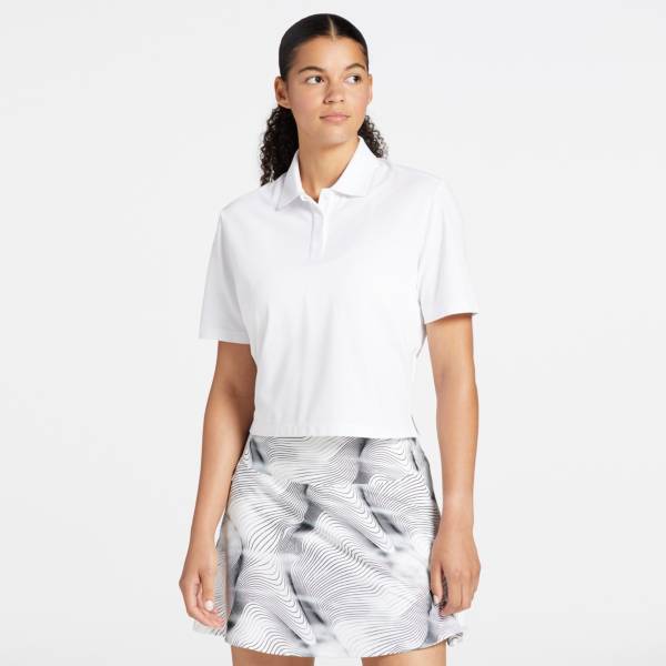 CALIA Women's Pique Cropped Short Sleeve Golf Polo product image