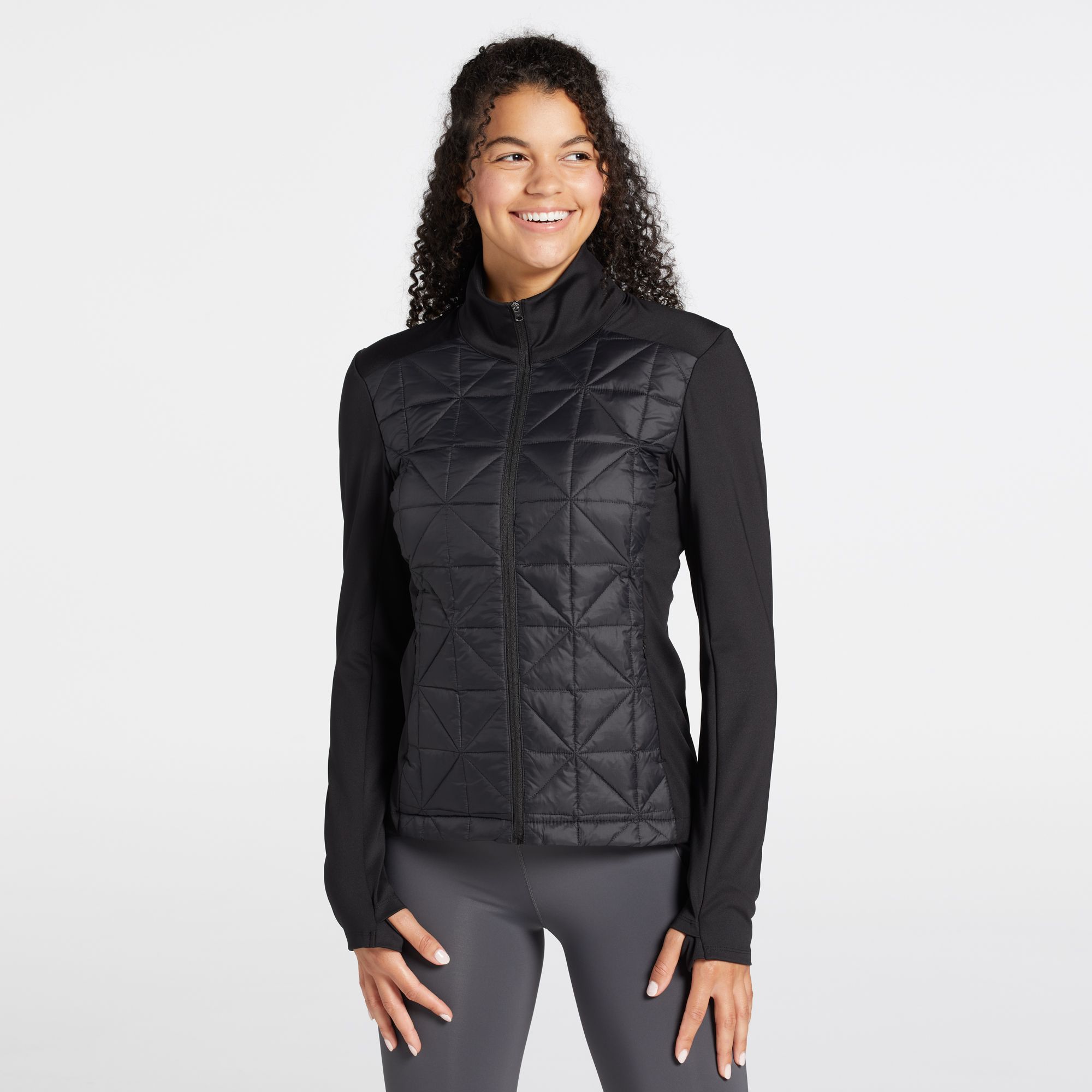 Calia Women's Quilted Hybrid Full Zip Golf Jacket Big Apple Buddy