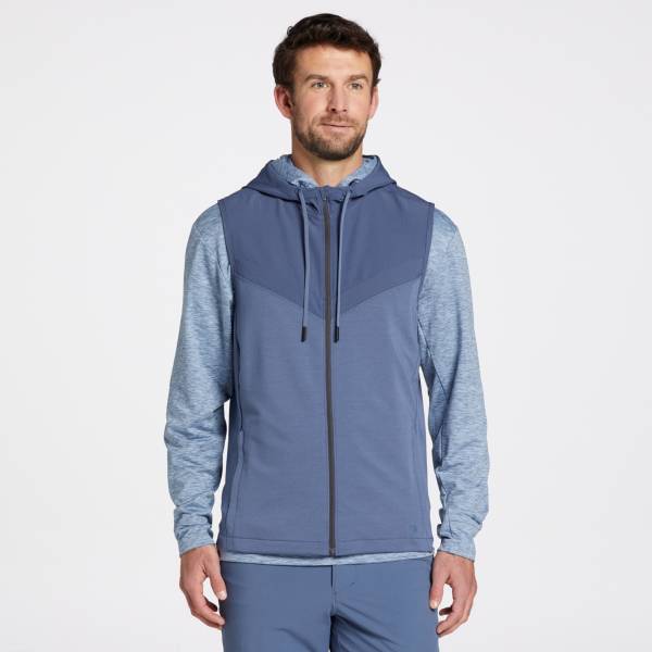 Mens golf vest full zip clearance