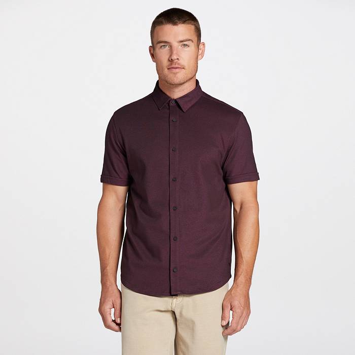 VRST Men's Short Sleeve Button Down Shirt | Pure White | Medium